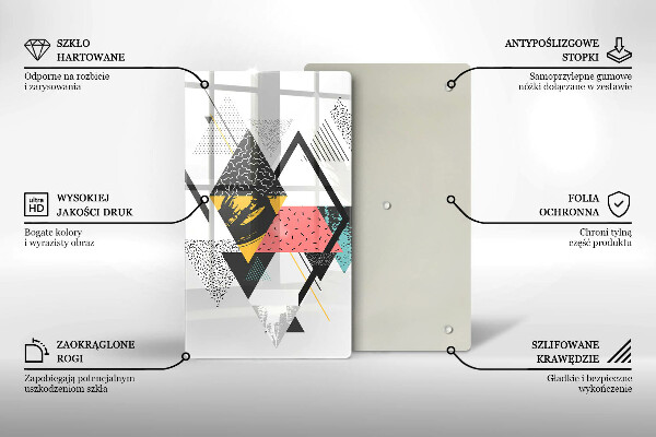 Kryt na varnou desku Abstraktní trojúhelníky