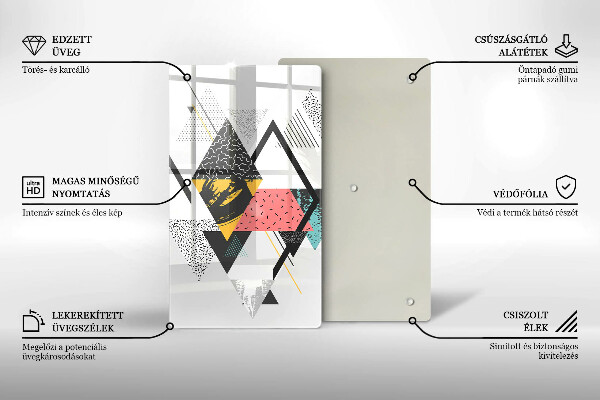 Kryt na varnou desku Abstraktní trojúhelníky