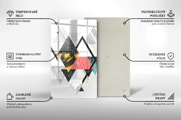 Kryt na varnou desku Abstraktní trojúhelníky