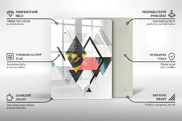 Kryt na varnou desku Abstraktní trojúhelníky