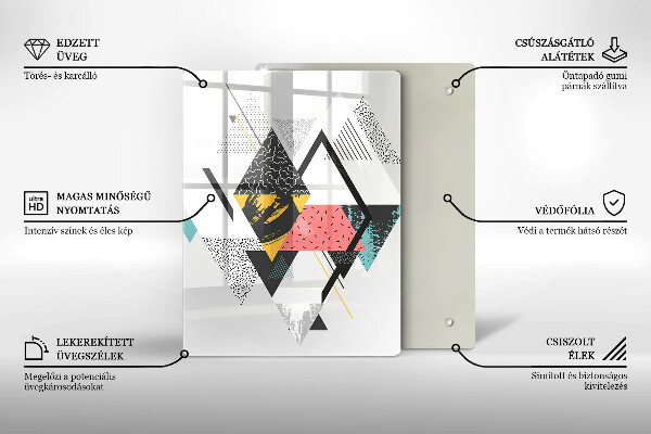 Kryt na varnou desku Abstraktní trojúhelníky