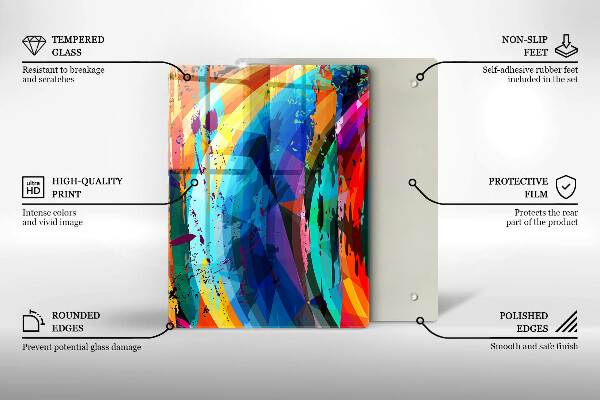 Kryt na varnou desku Barevné skvrny od barvy