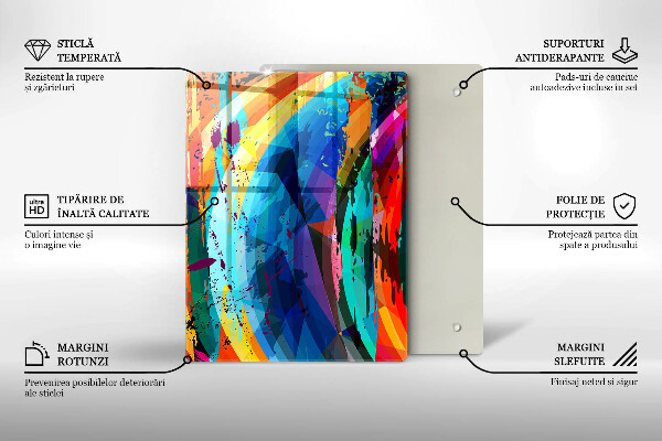 Kryt na varnou desku Barevné skvrny od barvy