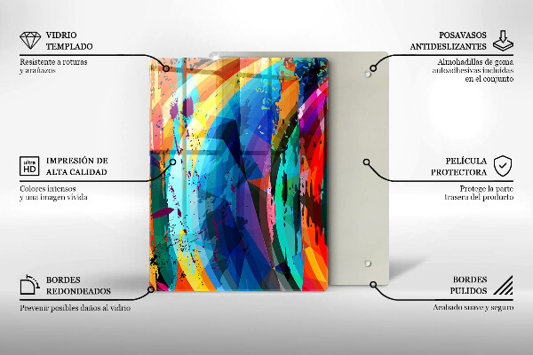 Kryt na varnou desku Barevné skvrny od barvy