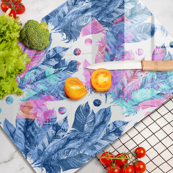 Kryt na varnou desku Peří boho ilustrace