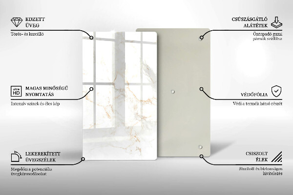 Kryt na varnou desku Elegantní mramorový kámen