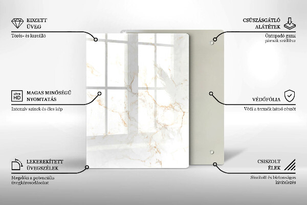 Kryt na varnou desku Elegantní mramorový kámen