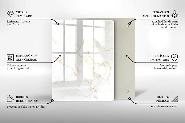 Kryt na varnou desku Elegantní mramorový kámen