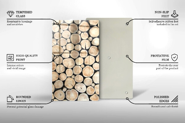 Kryt na varnou desku Dřevěné kmeny stromů