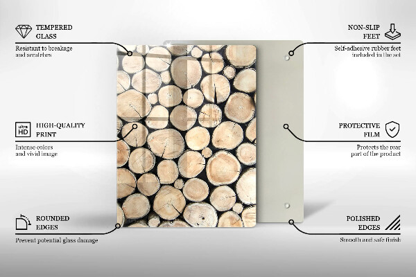 Kryt na varnou desku Dřevěné kmeny stromů