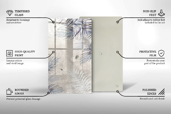 Kryt na varnou desku Subtilní listy