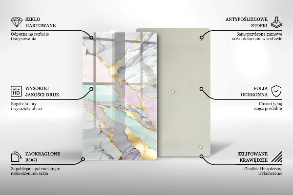 Kryt na varnou desku Pastelový mramor