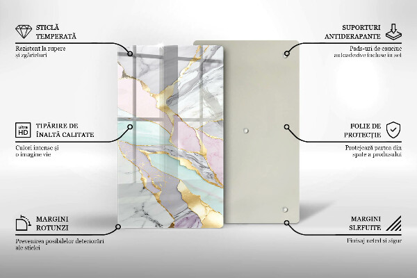 Kryt na varnou desku Pastelový mramor