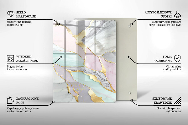 Kryt na varnou desku Pastelový mramor