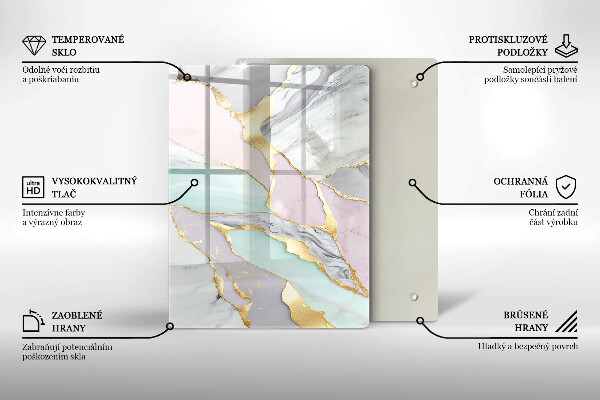 Kryt na varnou desku Pastelový mramor