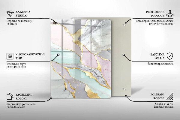 Kryt na varnou desku Pastelový mramor