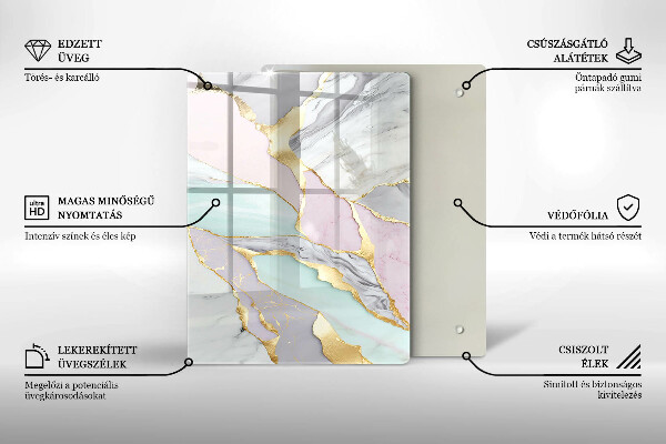 Kryt na varnou desku Pastelový mramor