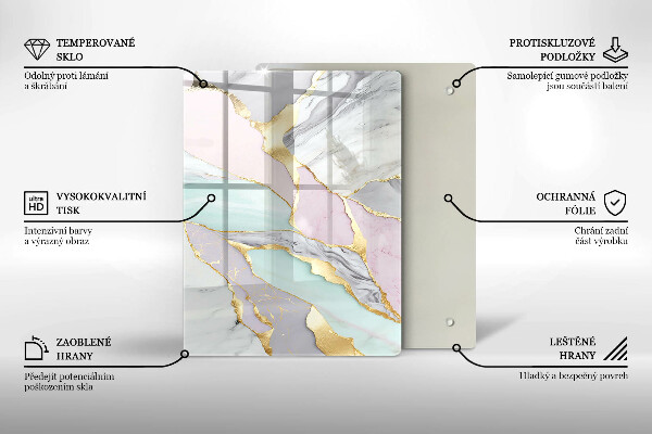 Kryt na varnou desku Pastelový mramor