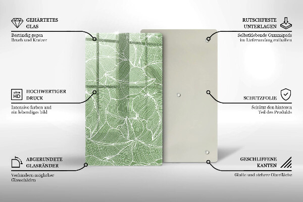 Kryt na varnou desku Lineární listy