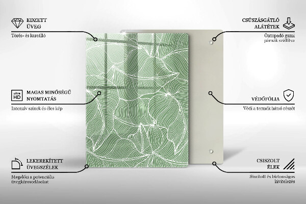 Kryt na varnou desku Lineární listy