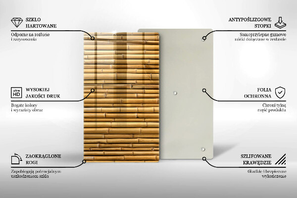Sklo za sporák Přírodní boho bambus