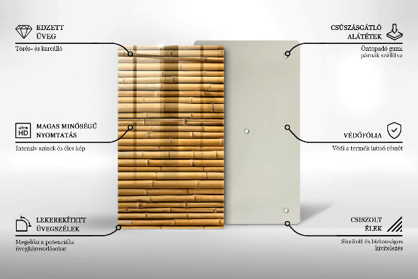 Sklo za sporák Přírodní boho bambus