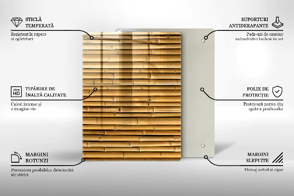 Sklo za sporák Přírodní boho bambus