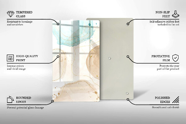 Kryt na varnou desku Boho skvrny a zlato