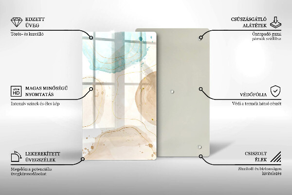 Kryt na varnou desku Boho skvrny a zlato