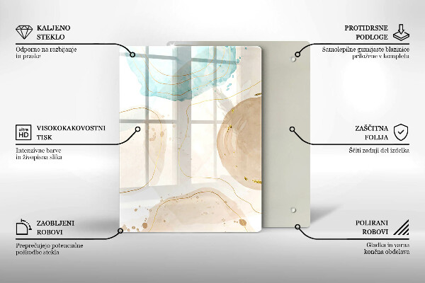 Kryt na varnou desku Boho skvrny a zlato