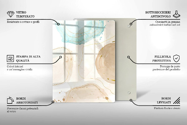 Kryt na varnou desku Boho skvrny a zlato