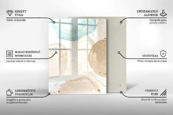 Kryt na varnou desku Boho skvrny a zlato