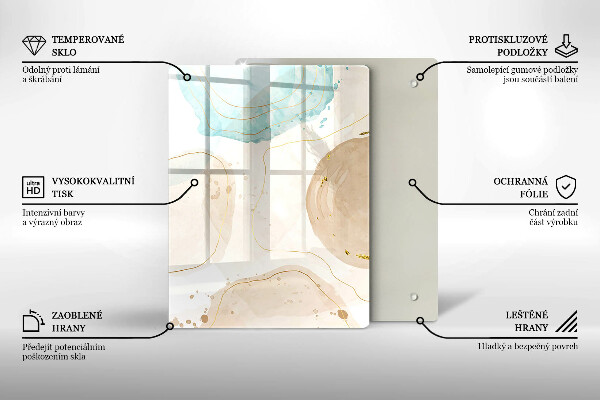 Kryt na varnou desku Boho skvrny a zlato