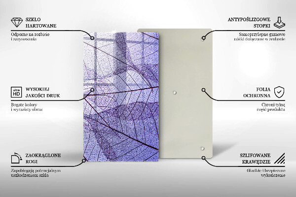 Kryt na varnou desku Listy s žilnatinou