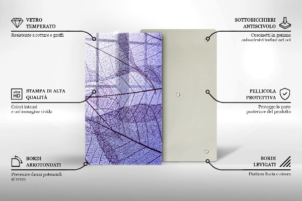 Kryt na varnou desku Listy s žilnatinou