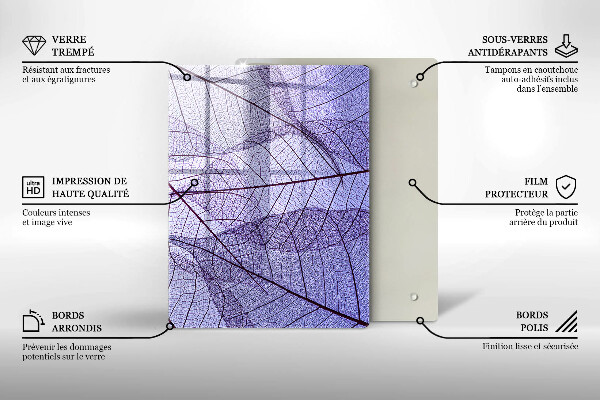 Kryt na varnou desku Listy s žilnatinou