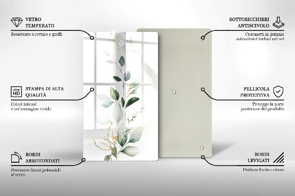 Kryt na varnou desku Akvarel listy