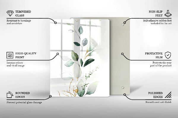 Kryt na varnou desku Akvarel listy