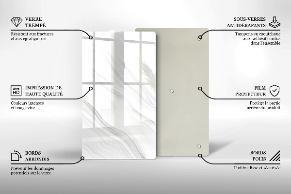 Kryt na varnou desku Jemný mramor