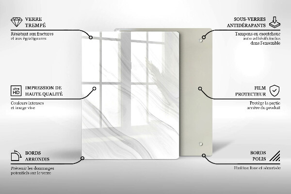 Kryt na varnou desku Jemný mramor