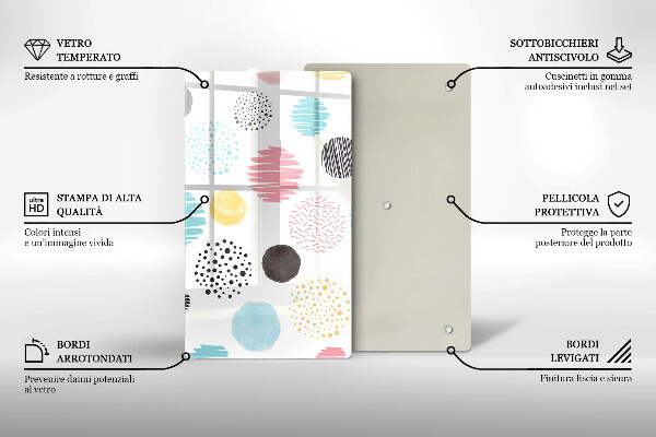 Kryt na varnou desku Malované tvary