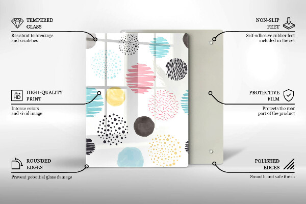 Kryt na varnou desku Malované tvary