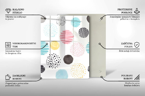 Kryt na varnou desku Malované tvary