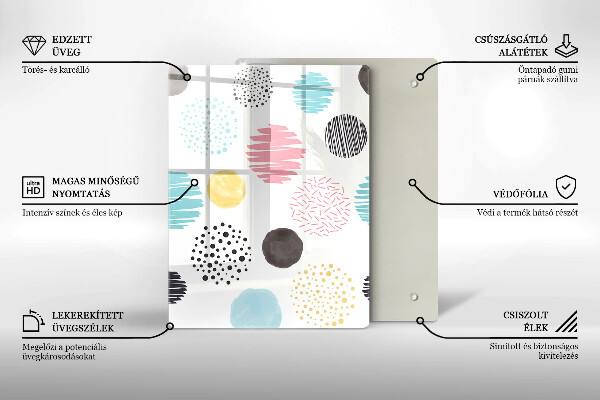 Kryt na varnou desku Malované tvary