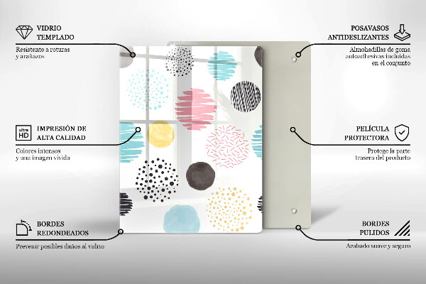 Kryt na varnou desku Malované tvary