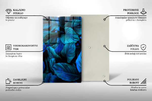 Kryt na varnou desku Listí vegetace v džungli