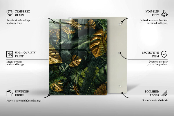 Kryt na varnou desku Listy zlaté monstery