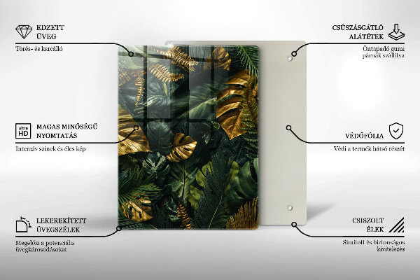 Kryt na varnou desku Listy zlaté monstery