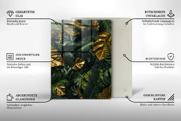 Kryt na varnou desku Listy zlaté monstery