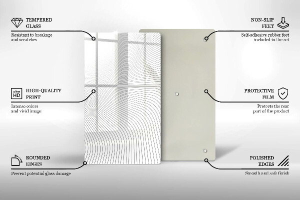 Kryt na varnou desku Moderní čáry vzor